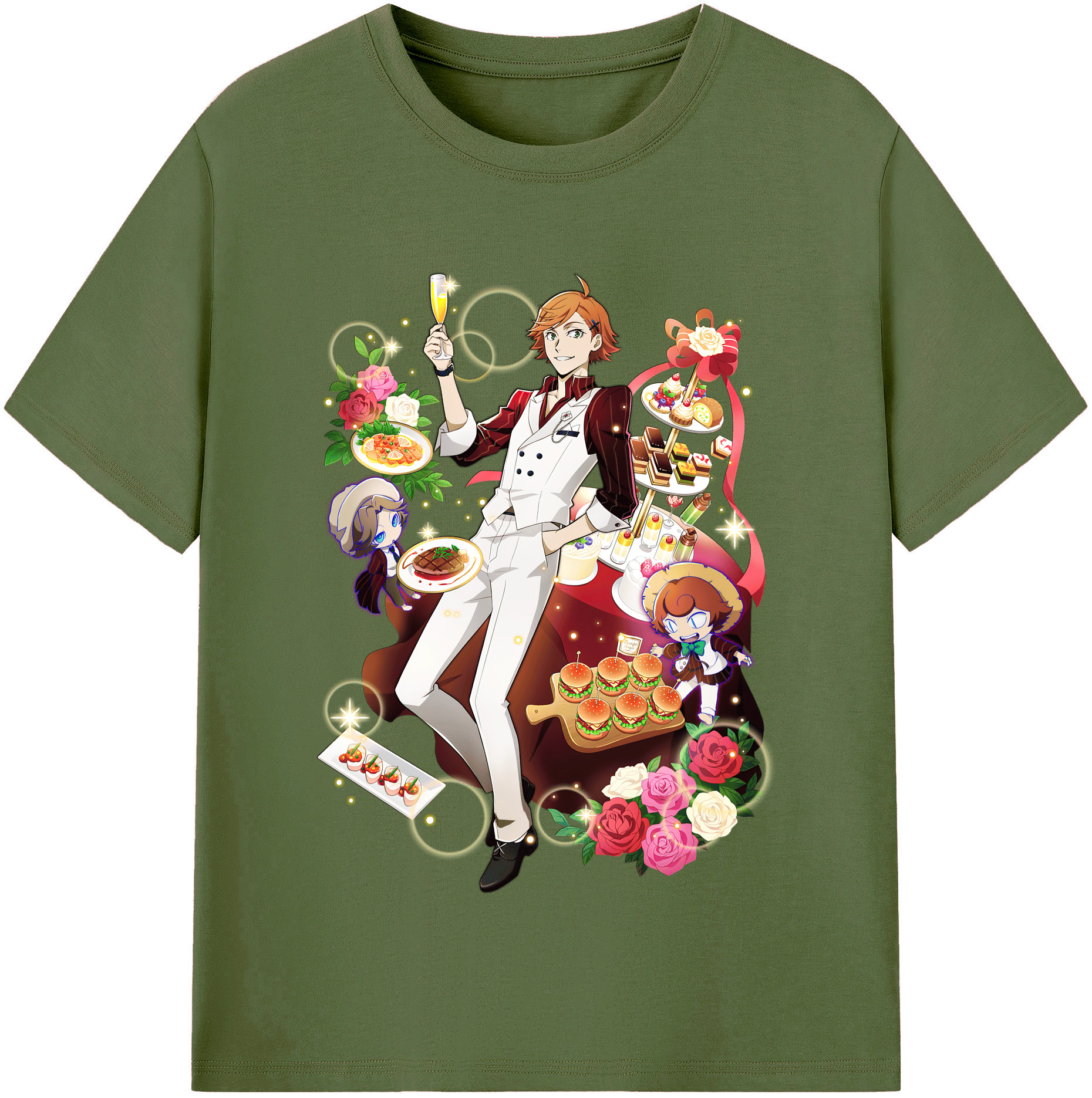 （画像用） 文豪ストレイドッグス Bungo Stray Dogs 綿100％半袖Tシャツ（フロントプリント）